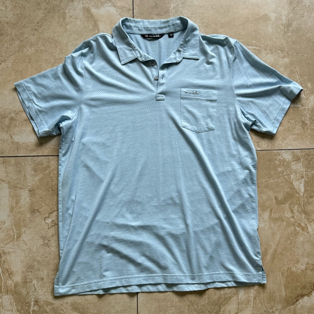 Travis Mathew Light Blue Golf Polo